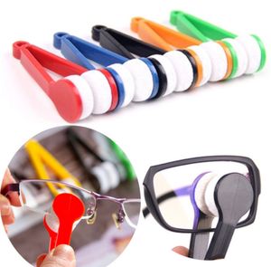 Gözlükler Temizleme Ovma Çok Fonksiyonlu Taşınabilir İki Yan Cam Fırça Mikrofiber Gözlük Temizleyici Camlar Temizlik Araçları
