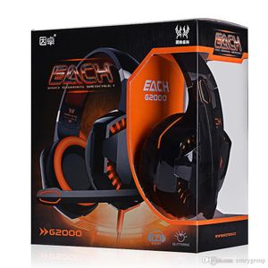 Высококачественное качество G2000 Deep Bass Steroy Stereo Surround Over-Ear Gaming Hearset Hearphone с светом для ПК LOL Game