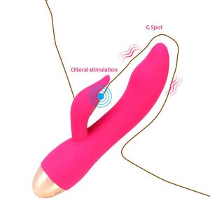 Tavşan Çift Titreşim G Spot Vibratör 10 Frekans Klitoris Stimülatör Vajina Masajı Yetişkin Ürünleri Kadınlar İçin Seks Oyuncakları L220711