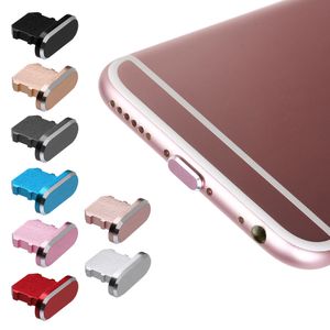1pc renkli metal cep telefonu anti-toz aletleri Şarj Cihazı Dock Fiş Durdurucu Kapak İPhone X XR MAX 8 7 6S artı cep telefonu aksesuarları için
