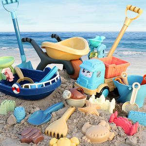 Детские пляжные игрушки летние инструменты для копания песка играют в ведро ATV Set Set Boys and Girls Outdoor Toys Gifts 220527