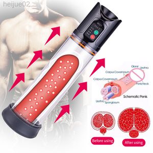 Electric Penis Vacuum Pump Rechargeable Automatic Male Enlargement Erection Extending Men Manual Penis Enlargement Air Pressure Device L220808