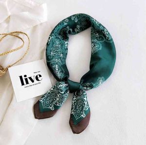 2021 роскошный бренд дизайн шелковый шарф женские мода шаблон шали обертывают рабочие шеи шарфы женские ожерелье, бандана 70 * 70см