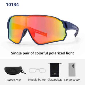 Rockbros Polarized Cycling Glasses Фотохроматические солнцезащитные очки для мужчин Женские велосипедные стеклянные стеклянные велосипед