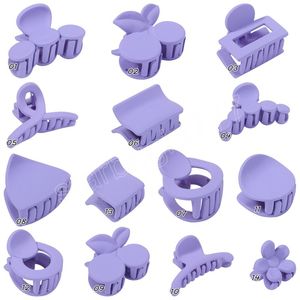 Девочки фиолетовые маленькие цветочные когти с закручиванием цепной шпиль
