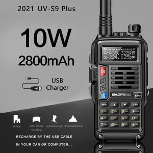 BaoFeng BF UV-S9 PLUS 10W VHF/UHF TRI-BAND WALKIE TALKIE TWO WAY RADIO FM HAM LONG RANGE RADIO black