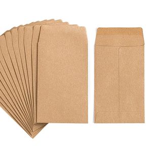 Kraft Kağıt Zarf Kahverengi Bahçe Çantaları İzolasyon Çuval Ambalaj Koruyucu Dikey Zarflar Ofis veya Düğün Hediyesi