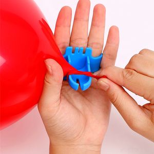 Hızlı Düğüm Bağlama Aracı Lateks Balon Parti Malzemeleri için Klipler Kravat Balonlar Knotter 100 adet