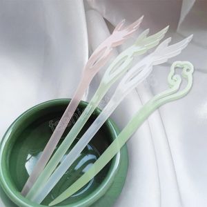 Estilo chinês traje antigo imitação imitação jade acetato de flor de cabelos cocar de cabelo acessórios de cabelo