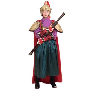 Çin Etnik Giyim Antik Zırh Deri Bakır Ejderha Genel Kask Zırh Corselet Mu Lan Kıyafet Han Tang Şarkı Ming Hanedanı Ordu Giysileri