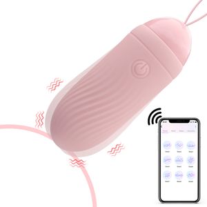 Vajinal Masaj Bluetooth Uygulama Kontrolü Kadınlar İçin Seksi Oyuncaklar 10 Mod Vibratörler Titreşimli Yumurta Klitoris Stimülatörü Yetişkin Ürünleri