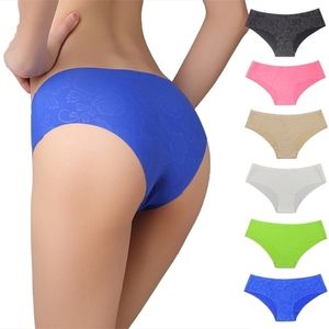 6pcslot sexy calcinha de tecido dupont para mulheres cuecas sem costura Briefas atrevidas calotte femme tanga tank g string 201112