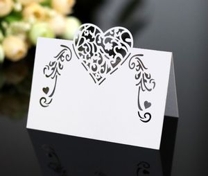 50pcs kesilmiş kalp şekli yer kartları düğün adı kartları düğün partisi masa dekorasyon düğün dekor