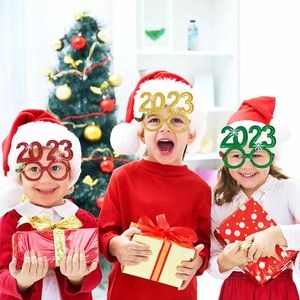 2023 Рождественские очки для игрушек рамки взрослые дети подарок Санта -Снежник Стакан Рождественский Декор 2023 Новые рождественские игрушки