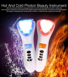 Ультразвуковая криотерапия светодиод Hot Cold Hammer Liquial Vibration Massager Face Face Spa Импорт Экспорт красоты Машина 220514