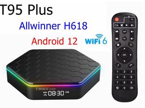 T95Z Plus Android 12 TV BOX RGB Light 6K Ultra HD 2.4G/5G Wifi6 4GB 32GB 64GB Allwinner H618 Quad Core BT5.0 HDR 10 Set-top Box