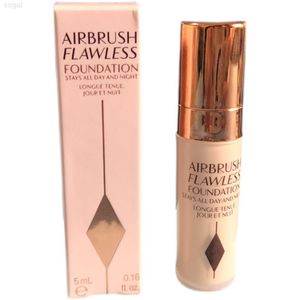 Airbrush Flawless Foundation, 5 ml, Mini-Reisegröße, Nr. 1, Nr. 4, neutrales mattes Finish, langlebig, vollständige Deckung, feuchtigkeitsspendende flüssige Grundierung für Gesichtshaut