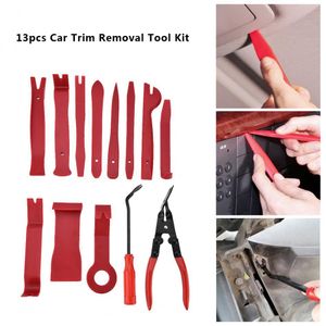 Kit di riparazione per autoveicoli 13Pcs Strumento di rimozione del rivestimento dell'auto Strumento di rivestimento del pannello della porta universale Clip del cruscotto Pinze Kit di strumenti di fissaggio Car-Styling