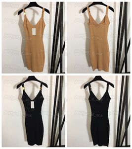 Lüks Bayan Tank Elbise Tasarımcı Kısa Örme Elbiseler İlkbahar Yaz İnce Kız Elbise