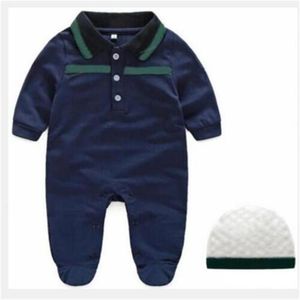 Sıçır Sıcak satmak Yeni doğan bebek kıyafetleri uzun kollu tasarımcı 100% pamuk beyaz mavi yürümeye