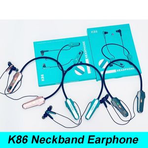 En yeni K86 Kulaklık Kulak Boyun Montajlı Kulak İçi Kablosuz TWS Stereo Spor Kulağı Su Geçirmez Boyun Bandı K86