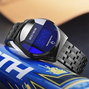 Bilek saatleri erkekler dijital su geçirmez marka moda elektron izle akıllı hediyeler relogio maskulino montre homme zegarek hect22