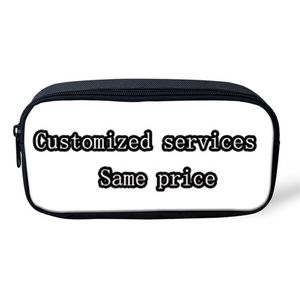 Пользовательский ваш собственный изображение 3D Print Kids Women Cosmetic Case Case Smakup Supply Student Pencil S Children Pen Bag 220704