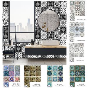 29 Style Matte Surface 10pcs Tile Wall Stickers Home Decor Transfers Covers Peel Stick Poster For Kitchen Table paper 220716