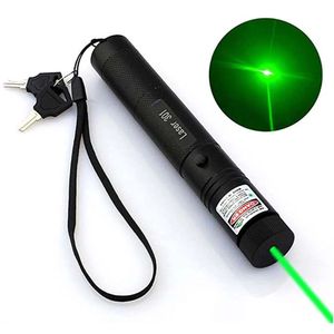 Avcılık 532nm 5 mw Yeşil Lazer Pointer Sight 301 Pointer Yüksek Güçlü Ayarlanabilir Odak Red dot Lazer Meşale Kalem Projeksiyon Pil olmadan