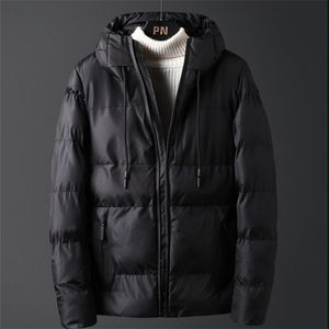 Homens de inverno engrossam casacos de cor sólida jaqueta normal homem comum, desgaste macho neve quente casaco 201116