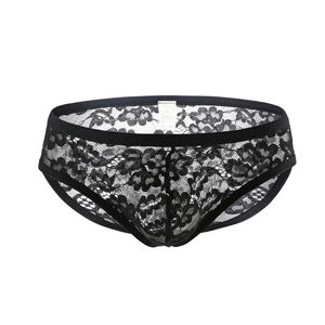 Underpants lace briefs homens sexy underwear homens pênis bolsa calcinha cuecas cintura baixa masculino sissy lingerie