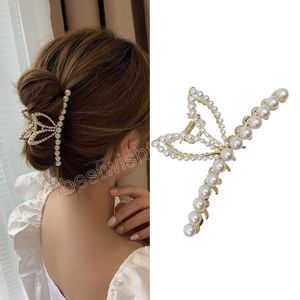 Sıcaklık Metal Tavşan Kulakları Yakalamak Klip Inci Kelepçeleri Headdress Kore Moda Barrette Kadınlar için Saç Aksesuarları