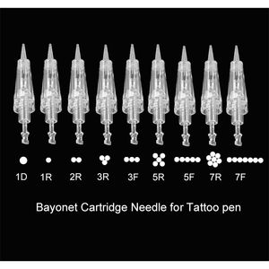 100 adet DR PEN MYM Bayonet Kartuş İğne 1D 1 K 2R 3R 3F 5R 5F 7R 7F, Kalıcı Makyaj İğne Makyaj Dövme Kaş 220316