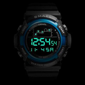 Spor İzle Erkekler Digitak Saat Erkek Saatı LED Çalar Saatler Erkek Ordu Yeşil Bilezik Su Geçirmez Saatler Dijital
