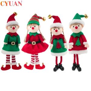 Noel Peluş Elf Yumuşak Dolgulu Elf Bebek Süsleri Noel Ağaç Asma Kolye Erkek Kız Elfler Yıl Çocuk Hediyeleri Navidad 220815