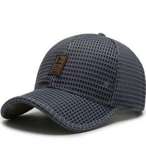 Fashion Men's Mesh Baseball Cap Breathable Summer Caps Dad Hat Outdoor Fishing Hats Bone Gorras Snapback Trucker Cap 4 Colors