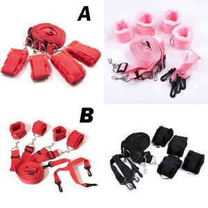 Nxy Sm Bondage Tlxt Multiple Bed Sex Toys for Couple Adult Game Erotic Positioning Bedroom Restraints Fetish Products 220426