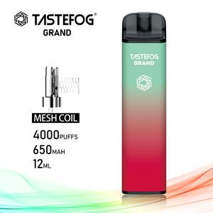 JC En Yeni Tek Kullanılabilir Elektronik Sigara Toptan Vape Kalemi 2022 Yeni Tasarım 10 Renk 4000PUFF 12ML CE Sertifikalı Şarj Edilebilir 650mAh Pil