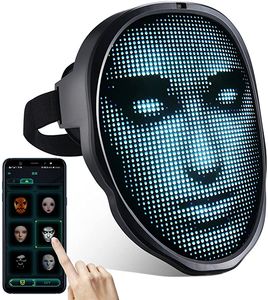 LED Become 115 Faces Cold Light Halloween Mask led Glowing Black V Adult Party Activities Easter Funny Face Toys Surprise Wholesale Large Discount In Stock By Sea
