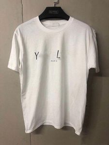 Dupe y-s-l moda tişörtler gündelik logo mektubu tişörtler kadınlar için kostüm yaz kısa kolu tişört tişört t-shirt s-xxl243q