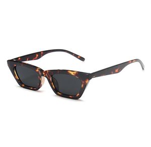 Дизайнерские солнцезащитные очки ретро леопардовый принт маленький каркасный кошачий глазные очки