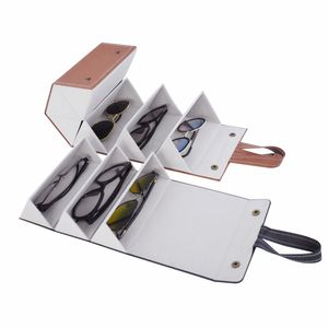 Оптовые многослойные солнцезащитные очки корпусы с несколькими сетевыми украшениями подарочные коробки новая кожаная коробка для хранения