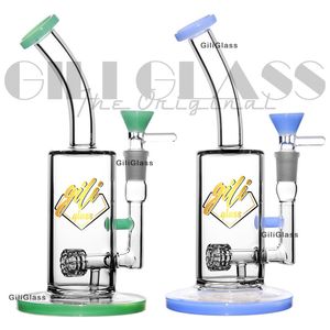 9 дюймов Dab Grag Glass Bong Double Filter Стеклянные масляные установки BUBLER BONGS MOW