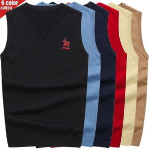 3D Nakış Polo Sonbahar Kış Erkekler Pamuk Sweaters Yelekleri İş Rahat V Yastık Zayıflama Yelek Külkü 8501 Stil 220507