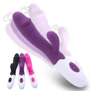 Женщина дилдо G Spot Vibrator Clitoris стимуляция 7 -скоростная вибрация силиконовые двигатели с двойными двигателями Гибкие сексуальные игрушки для женщин