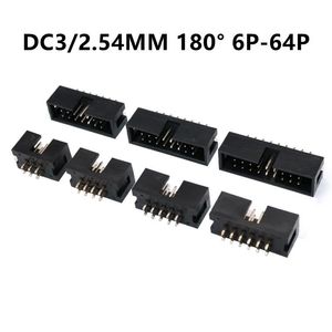 Diğer Aydınlatma Aksesuarları IDC/JTAG 2.54 DC3 Erkek Pin PCB Başlık Konnektörü 2 3/4/5/6/7/8/26/40p Düz örtülü soket kutusu saha 2.54mmoth