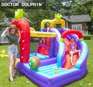 Doctor Dolphin New Fruit Modeling Children's Inflatable bounce house with slide Combination Castle Outdoor Available Trampoline