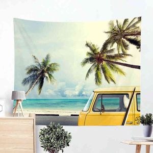 Floresta do mar Florest Florestic Impresso tapetes de parede grandes baratos hippie pendurado boêmio Mandala Art Decor J220804