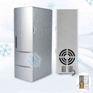 Kompakt Mini USB Buzdolabı Dondurucu Kutular İçecek Bira Soğutucu Isıtıcı Seyahat Araba Ofis Kullanımı H220510