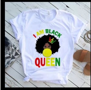 Красота африканская леди футболка футболка черная девушка месяц женская футболка меланин